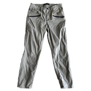 Rock & Republic Women's Pants Jeans Kashmiere Crop Side Zips Green Gray Taupe 8